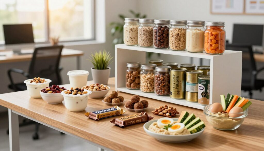Building a balanced office pantry with protein options