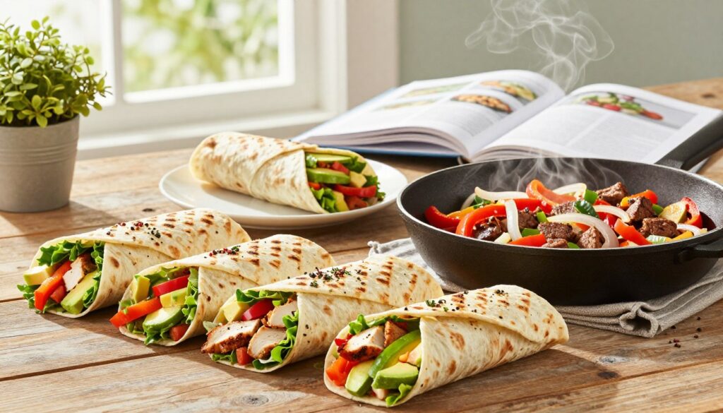 creative wraps and skillets for mid-day energy