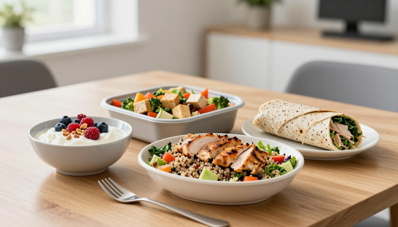 high protein lunches for work