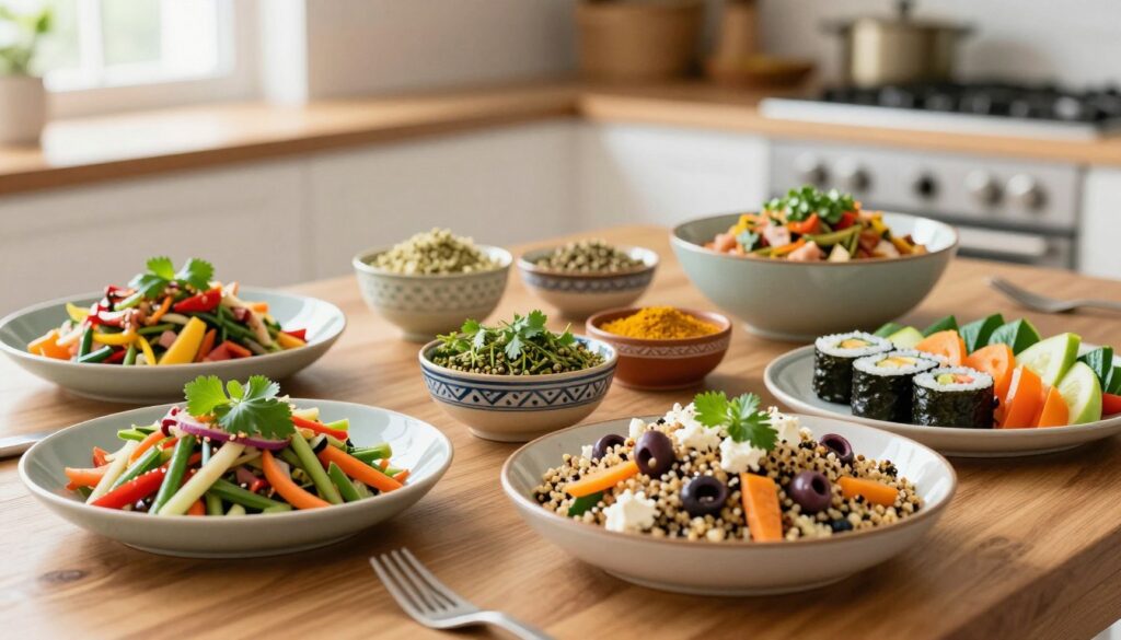 Global flavors for healthy meals