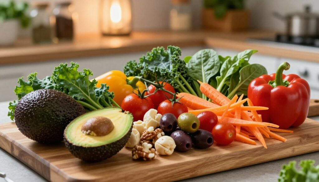 healthy fats and veggies