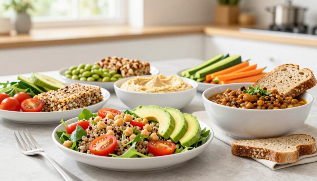vegetarian and vegan options for high protein meals